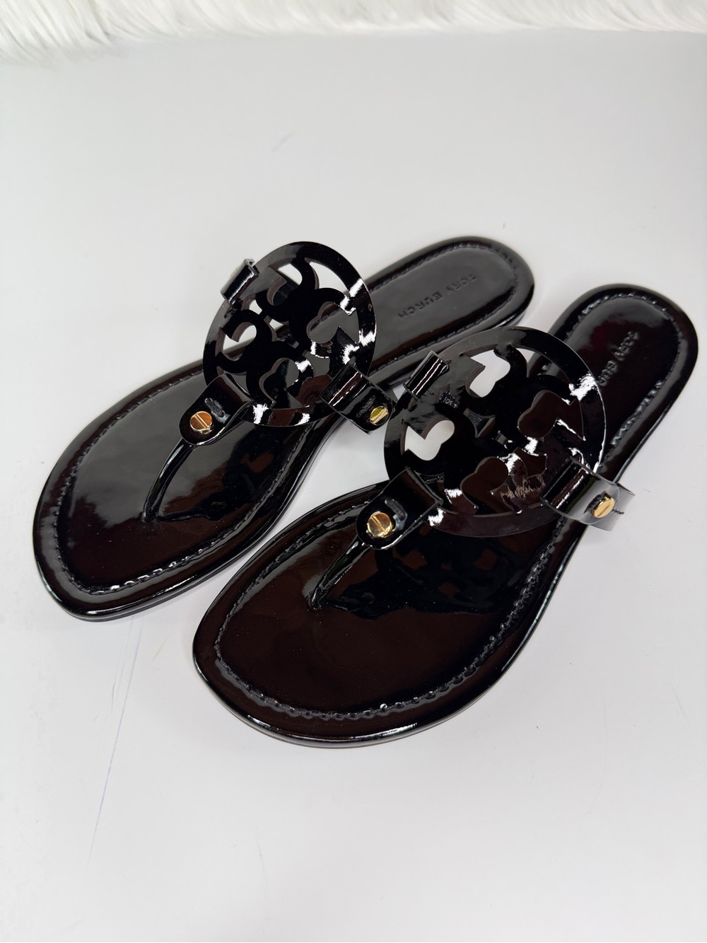 Tory Burch Women’s Patent Leather Miller Sandal - Black